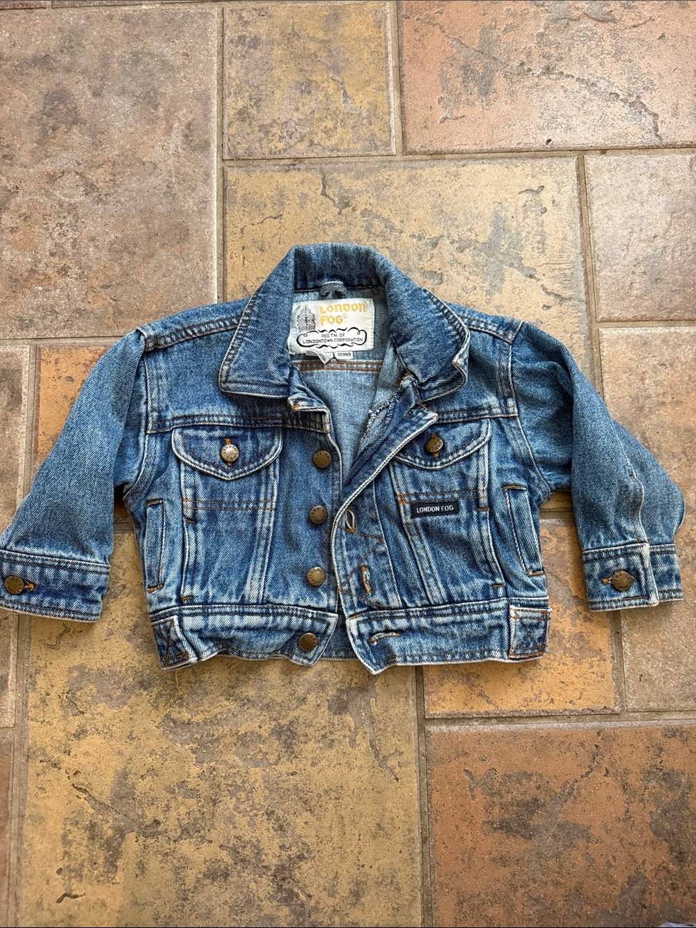 London Fog Kids Denim Trucker Jacket in Faded Blue
